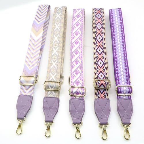 Correa morada ajustable de 3.8 cm para bolsos y guitarras 6