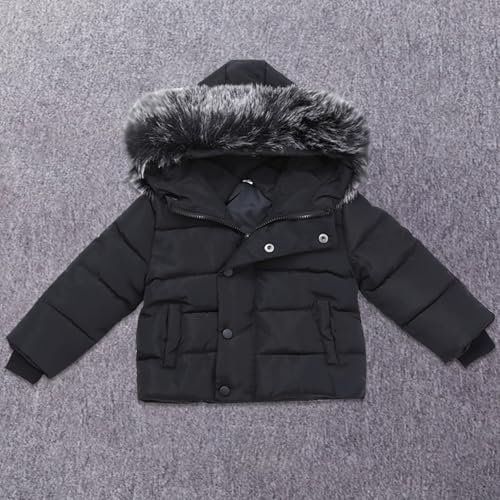 Toddler Boys Zip up down Outwear Thick Warm Fuzzy Hooded Puffer Jackets Coats with Pockets Kids Padded Soft Jackets3