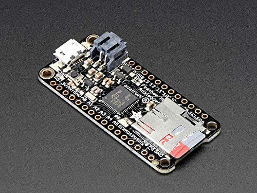 Adafruit Feather M0 Adalogger - Single Board Computer - Data Logger - USB - Bluetooth - 48MHz ARM Cortex CPU - 32KB RAM - 2MB Flash - Includes Headers and Rubber Bumpers