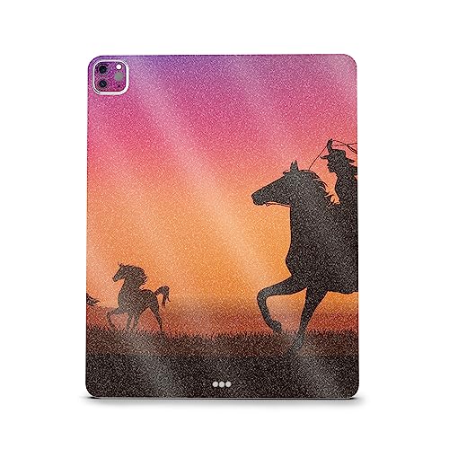 Image of MightySkins Carbon Fiber Skin Compatible with Apple iPad Pro 12.9 inch M2 6th Gen (2022) Full Wrap Kit - Cowgirl | Protective, Durable Textured Carbon Fiber Finish | Easy to Apply | Made in The USA