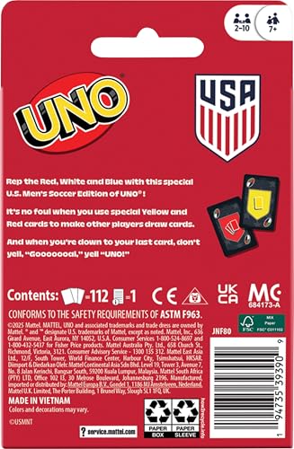Mattel UNO US Men's National Team Card Game for Kids, Adults & Family with a Special Rule. - Image 5