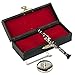 Seawoo Miniature Clarinet with Stand and Case Mini Musical Instrument Mini Clarinet Miniature Dollhouse Model Christmas Ornament (3.11")