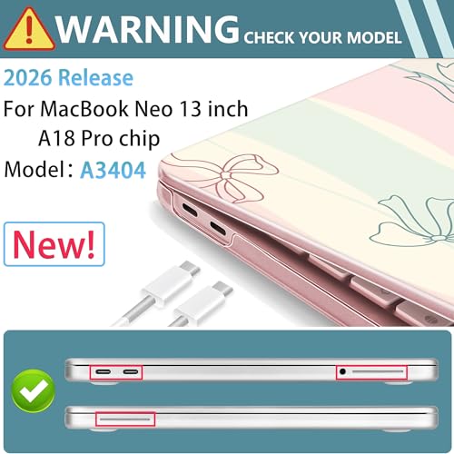 Carcasa MacBook Neo 13 2026 A3404 con protector de teclado transparente Mektron 2