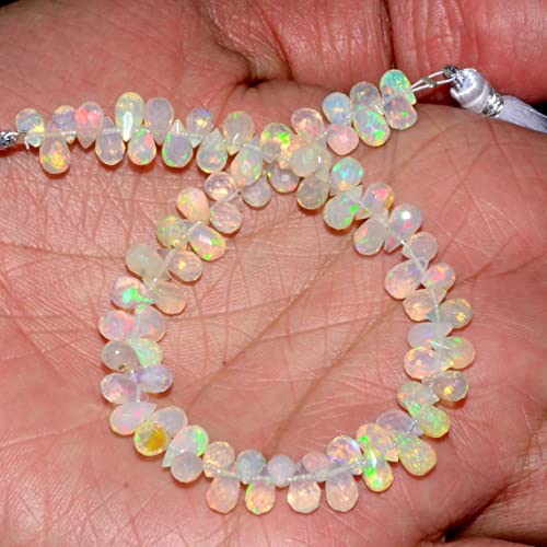 Opale éthiopienne naturelle AAA+ perles facettées de luxe pour bijoux