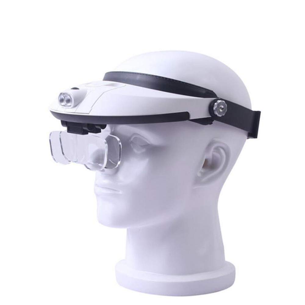 asdchZen Dental Loupes,Headband Magnifier With Light Head-Mounted Handsfree Reading Magnifying Glasses For Close Work,'S Loupe Glasses