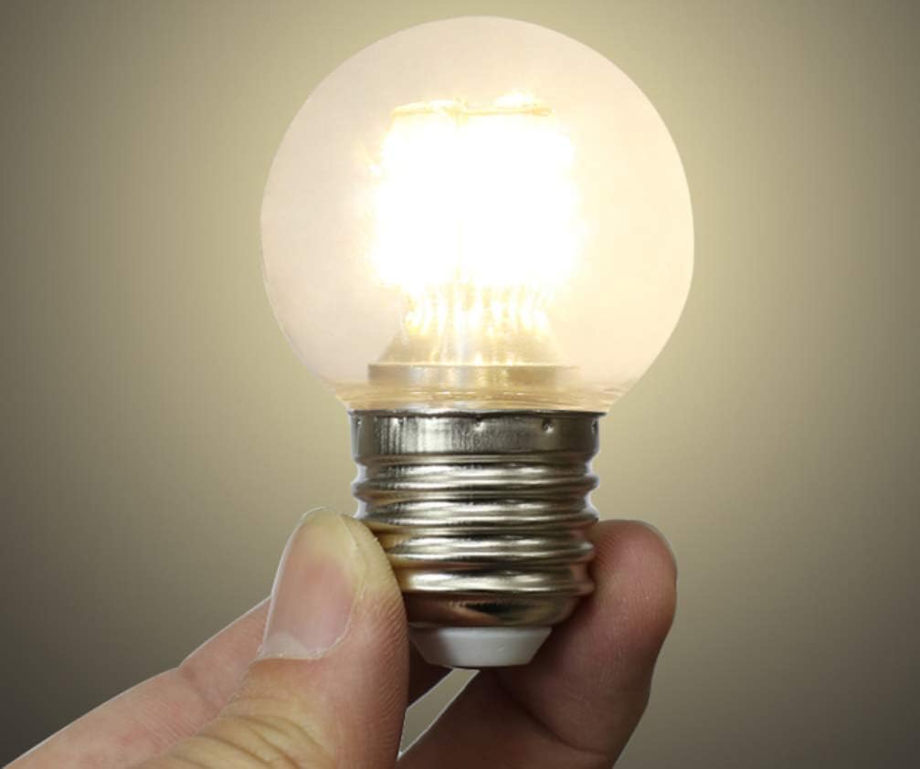 A15 LED Bulb G45 7W Mini Globe LED Bulb LED Candelabra Bulb for Ceiling Fan Decorative Lights, E26/E27 Medium Base,7W(60W Equivalent),AC85-265V,Not Dimmable,Warm White 3000K,6 Pack