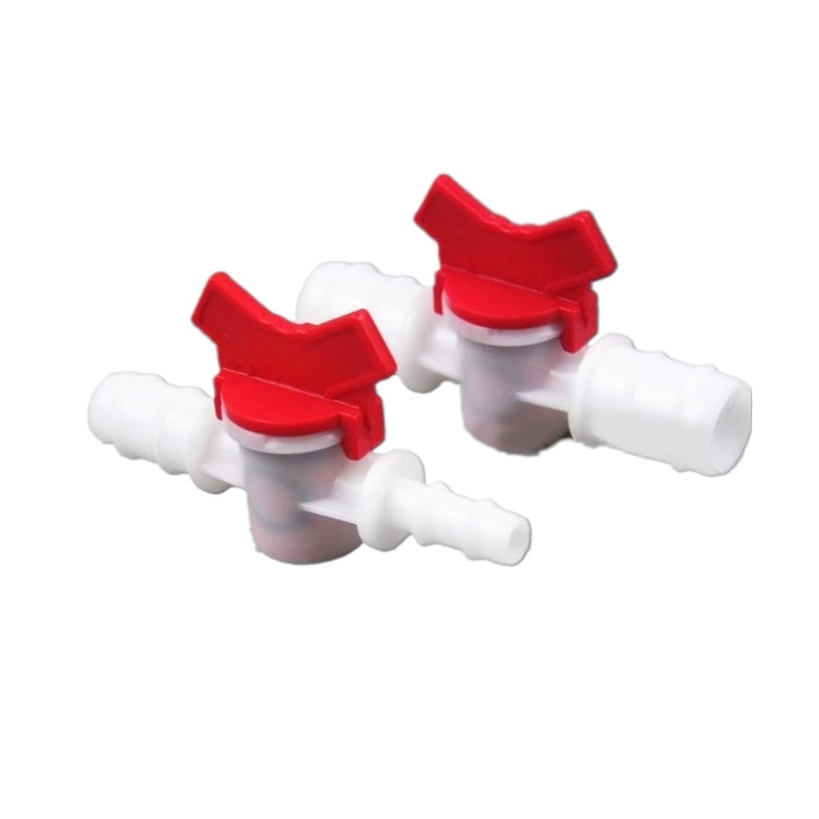 LEOTNNDQ 1PCS 4mm 6mm 8mm 10mm 12mm 16mm 20mm Hose Barb Two Way Plastic Ball Valve(25mm-25mm)