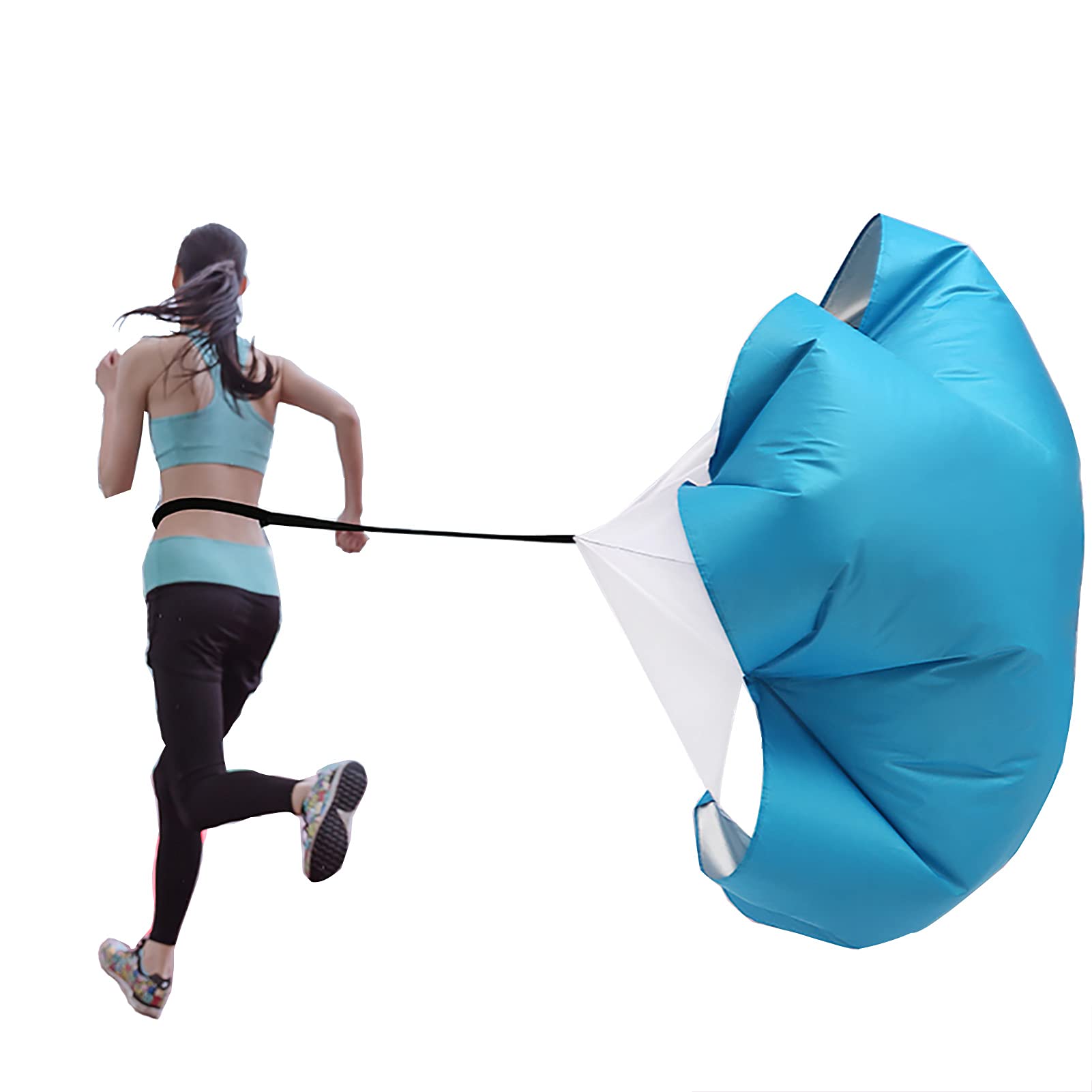 HERCHR Parachute De Résistance Coloré Pour Enfants, 190T, Résistance 5-15 Kg, Réglable, Pour Athlétisme, Vélo, Natation, Entraînement De Vitesse