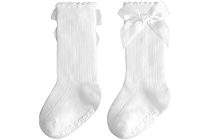 Cozy Comfort for Baby's Tiny Toes: Baby Girls Knee High Socks with Anti-Slip Grips