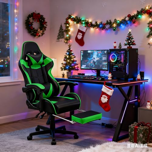 Soontrans Silla Gaming con Masajeador, Silla Gamer con...