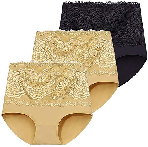 Culotte en coton pour femmes mûres lot de 3 slips taille haute confort