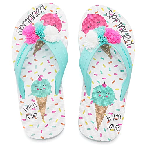Saidoteto Boys Girls Flip Flops Child Summer Slip-on Thong Sandals Beach Pool Water Shoes(Little/Big Kid)