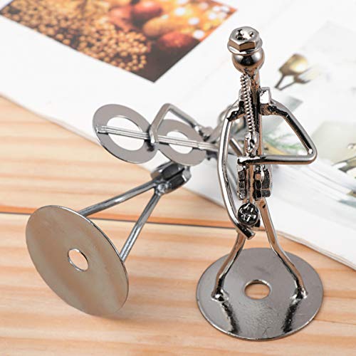 BESPORTBLE 4 peças Música Homem Estátua Metal Músico Orquestra Conjunto Guitarra Trombone Saxofone P