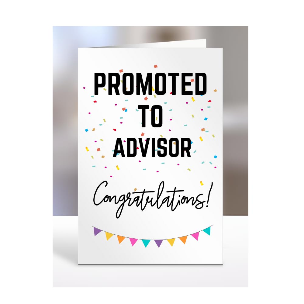 Promoted to Advisor card, gifts for men, women, him, her, female, male, presents for Christmas, new, congratulations, A5-171_10 — image 1