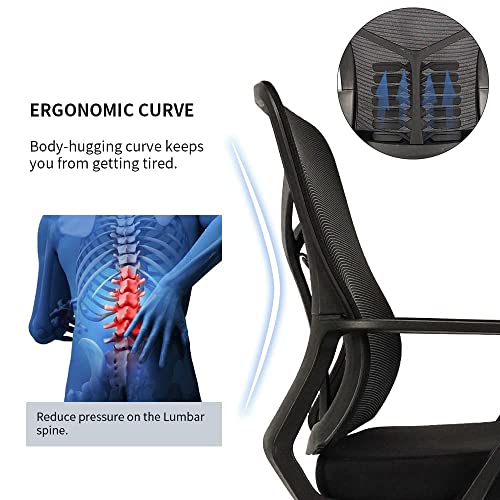 Enjoyseating Home Office Desk Chairs,Ergonomic Mesh Chair With Lumbar Support Adjustable Height Swivel Computer Task Chair #TOP3