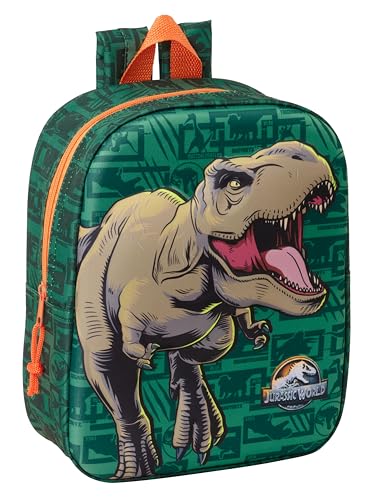 safta JURASSIC WORLD 3D - Zaino da asilo 3D, adattabile al carrello, facile da pulire, ideale per bambini di diverse...