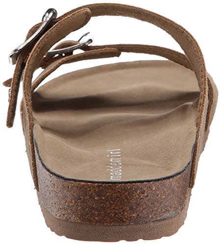 Madden Girl Women's Brando Flat Sandal, Taupe Fabric, 7.5