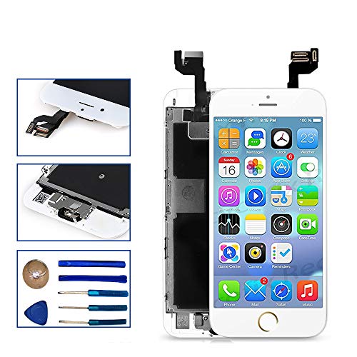 Up To 40% OFF for iPhone 6s 4.7 inch Full Assembly LCD Screen Replacement Digitizer Frame Display Set with Front Camera Facing Proximity Sensor Earpiece Speaker Home Button (White)