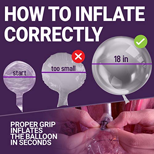 18 Inch 5 Pcs Led Light Up Balloons Warm White/Blue/Pink Lights, Reusable Led Bobo Balloons With Helium, Clear Balloons With Lights Led Balloon Lights, Led Balloons Light Up Balloons For Party #TOP3