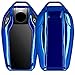 Produktbild kwmobile Autoschlüssel Hülle kompatibel mit BMW Display Key Autoschlüssel - TPU Schutzhülle Schlüsselhülle Cover in Hochglanz Blau