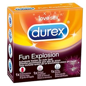 Durex Fun Explosion condoom, probeermaat 3 stuks