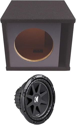 KICKER Paquete 10C15-4 con caja de subwoofer ventilada C15 con cara pintada de primera calidad de 15 pulgadas