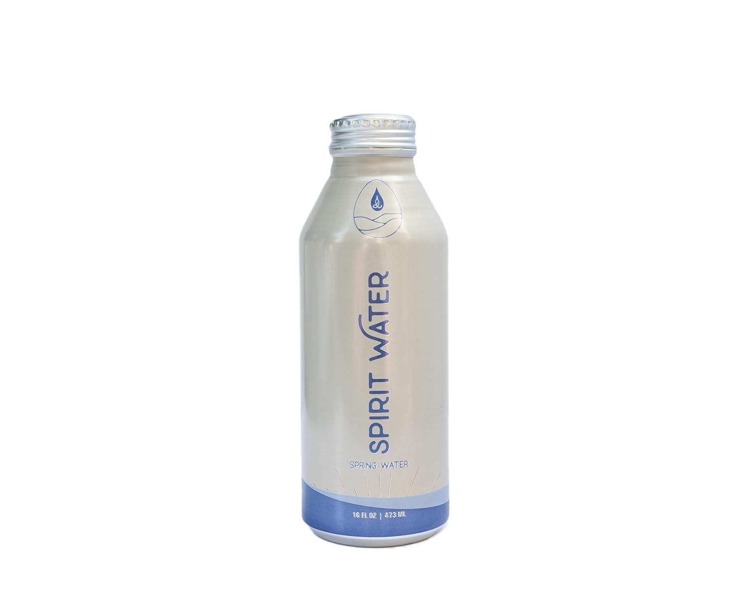 Spirit Water, 12 pack - 16oz Bottles, Pure and Sustainable, Naturally Filtered Spring Water, 100% Recyclable Aluminum Bottles, Free from Microplastics, Twist Cap - Resealable