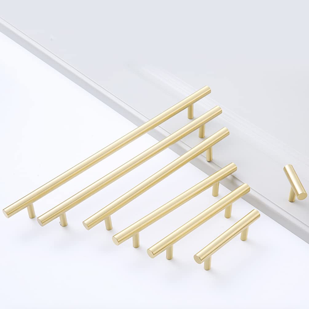Tiradores Para Cocina Latón Sólido, Tiradores Muebles Dorado, Longitud: 50-1000 mm Manija de Puertas de Gabinete,Tiradores Cocina Tiradores para Cajones Modernos, 2pcs-800mm/31.5in