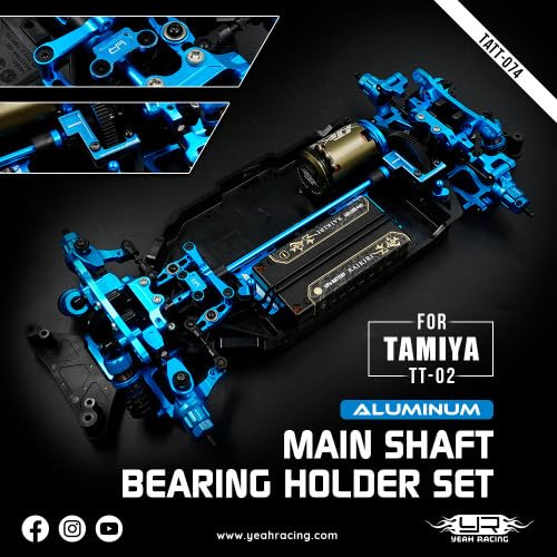 Amazon.com: Aluminum Main Shaft Bearing Holder Set for TT02 / Yeah