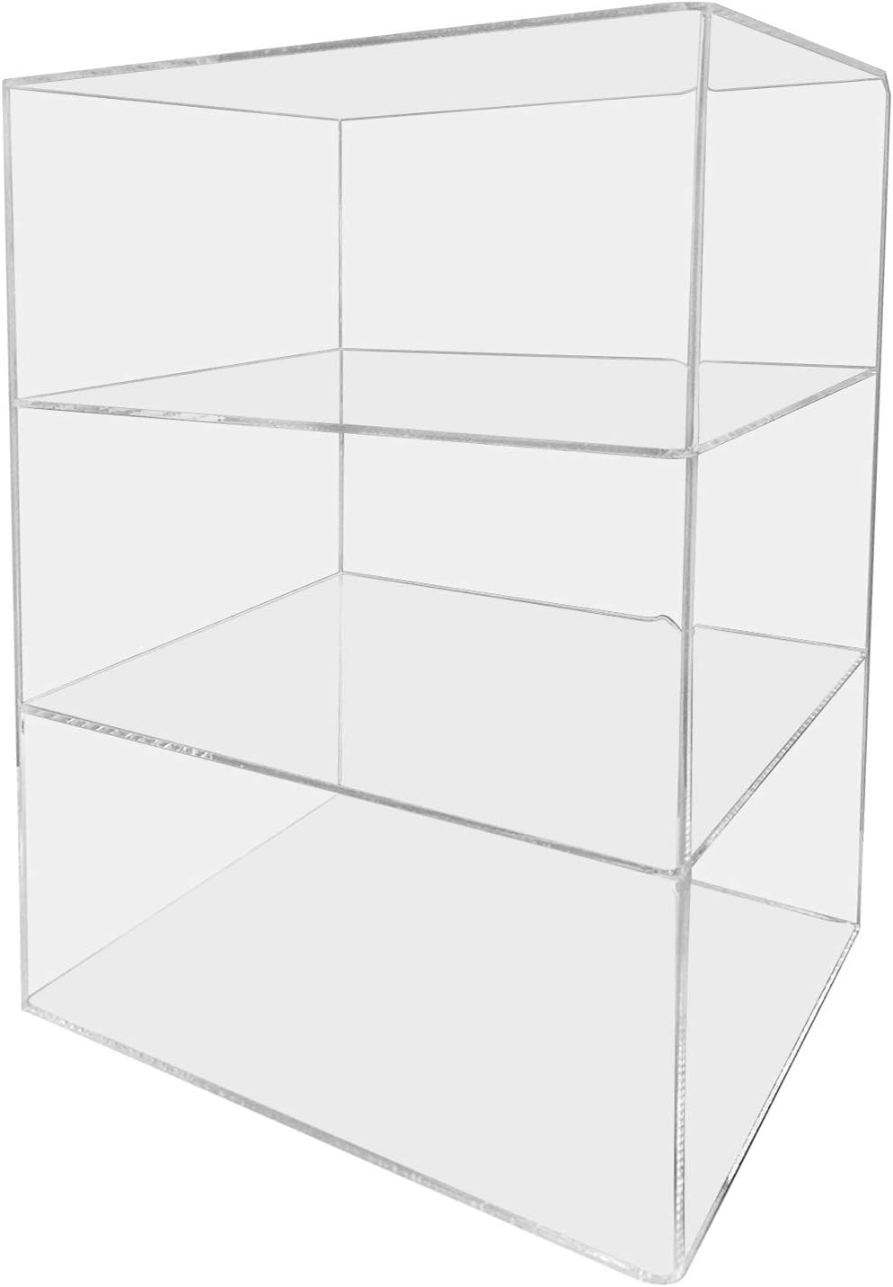 Marketing Holders Acrylic Lucite Countertop Display ShowCase Cabinet 12w x 9.5d x 19h 2 shelves Collectable Cabinet Show Sports Memorable Items Figurines