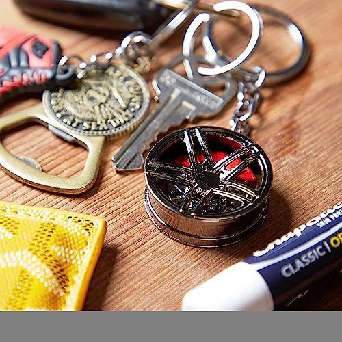 image for Zodaca 6 Pack Auto Car Parts Keychain Set with Turbo, Manual Gearbox, 