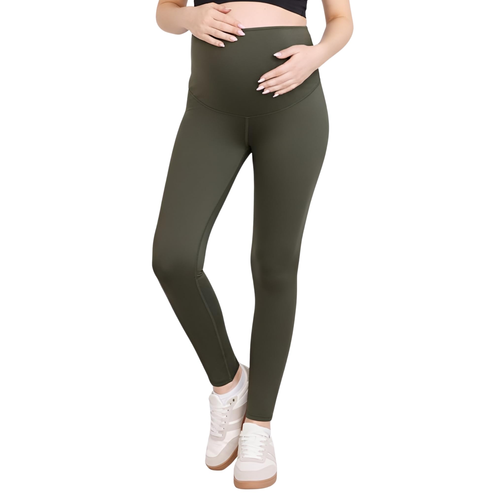 Motherhood Maternity Damen Over The Belly Workout Activewear Pregnancy Leggings