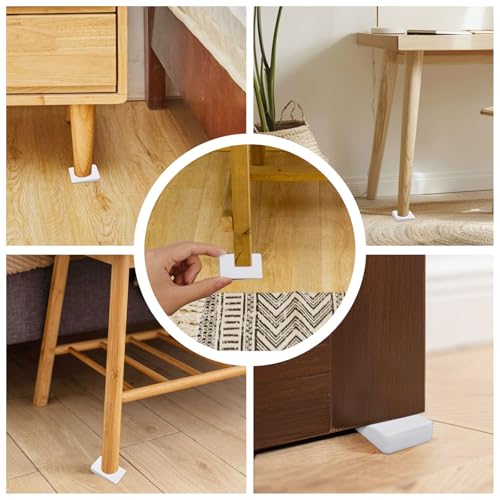 12 Stück Nivellierkeile Möbel, Weiß PVC Tischkeile Stapelbar und Zuschneidbar Möbel Nivellierer Keile Toilette für Wackelige Tische Betten Schränke Unverzichtbar für Heimwerker