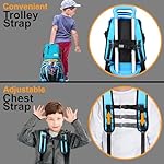 Kids Travel Backpack for Ages 3-6 | Lightweight Suitcase Style Carry-On | 10L Weekender with Tablet Sleeve & Chest Strap | Water Blue - Image 4