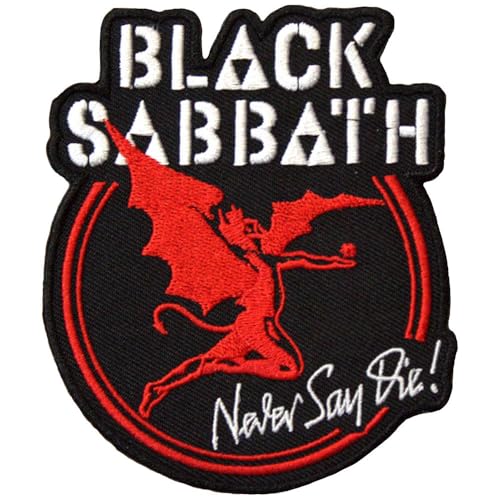 Rock Off officially licensed products Black Sabbath Archangel Never Say Die Standard Woven Patch Size Accessory Size