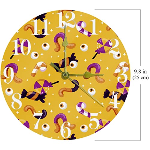 Horloge ronde à piles de 25,4 cm avec cadran coloré Halloween - 7