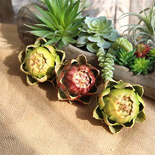 Image of Ulalaza 1Pc Fake Artichoke Artificial Fruits Model Lifelike Plastic Vegetables Christmas Party Decoration