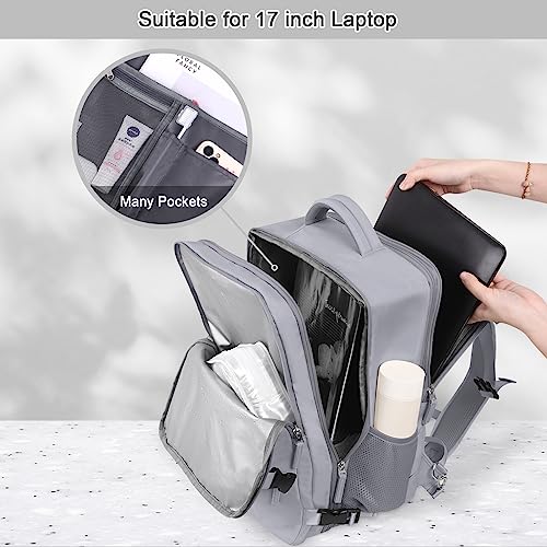Image of Sinaliy Travel Backpack for Men and Women, 17 Inch Laptop Backpack