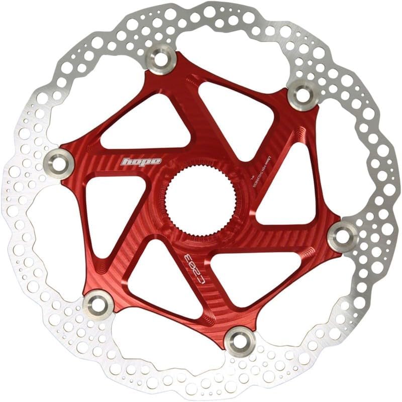 #US Replacement Part for Hope MTB Floating Centre-Lock Disc Brake Rotor - 203mm - Red HBSP435203CLR brdiscpart#250524
