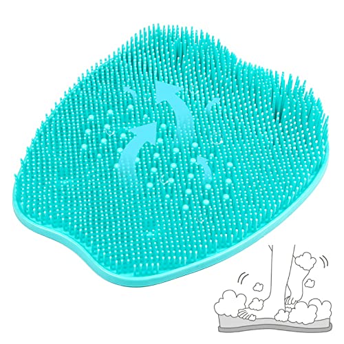Épurateur de Pieds et de Dos de Douche,Grand Brosse Pieds Douche -Coussin de Massage avec Ventouses Antidérapantes, Exfolie, Circulation du Pied et Soulage Les Pieds Fatigués