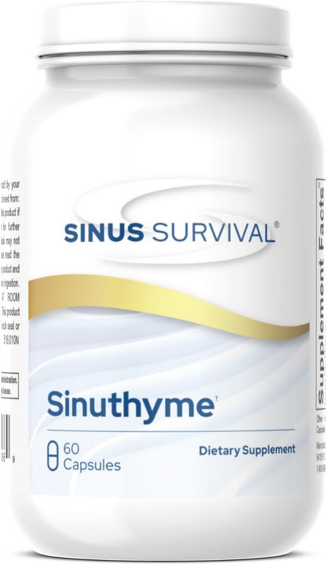 SinuThyme – Natural Relief for Sinus Congestion - Natural Sinus & Immune Support Supplement– 60 Capsules