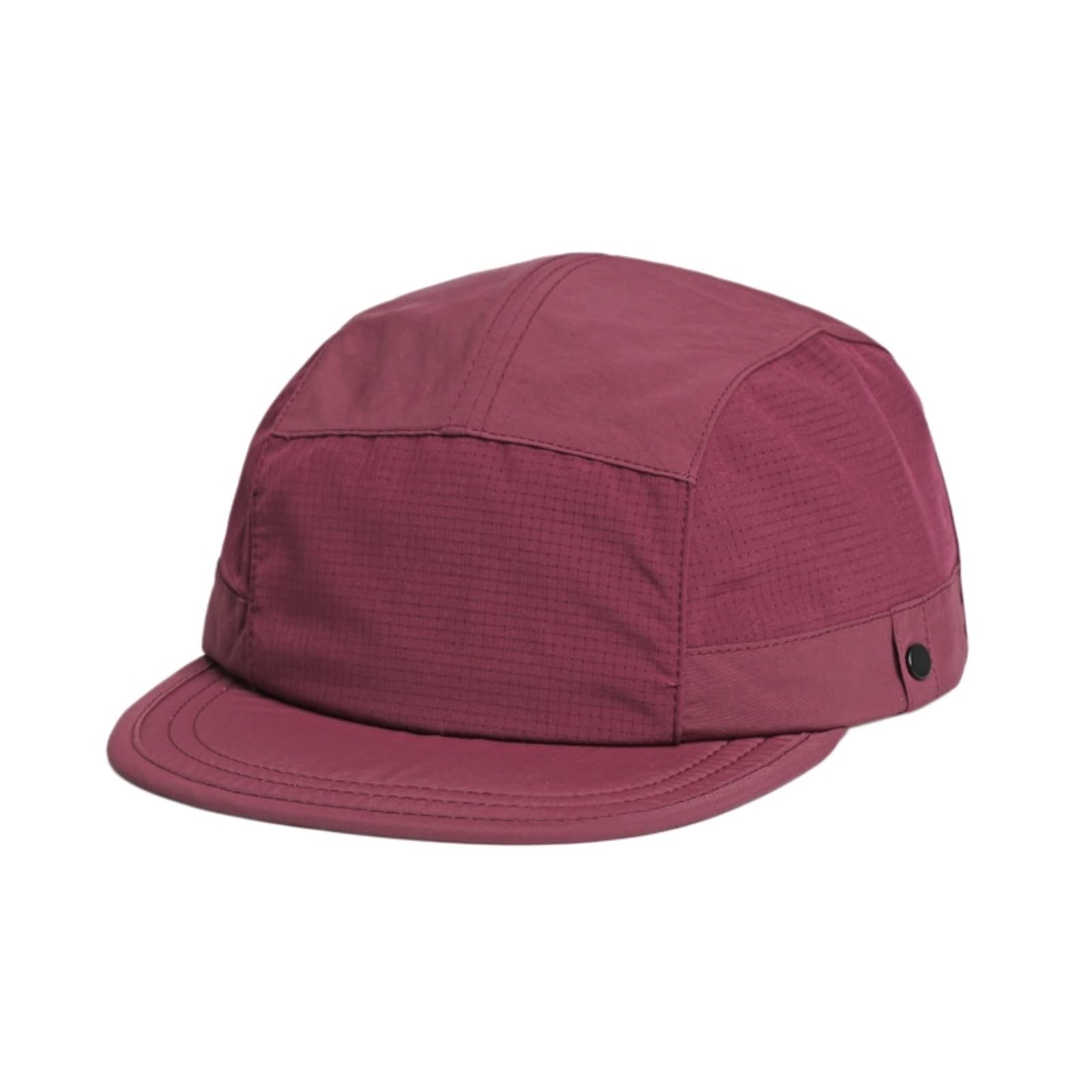 Gyios Unisex Burgundy Baseball Cap Five-Panel Quick-Drying Hat Breathable Flat Brim Cap-56-58Cm