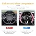 Osilly Bling Car Steering Wheel Cover, 15 Inch Rhinestones Soft Leather Elastic Steering Wheel Protector, Sparkly Crystal Diamond for Women Girls, Car Interior Accessories for Most Cars (Pink)
