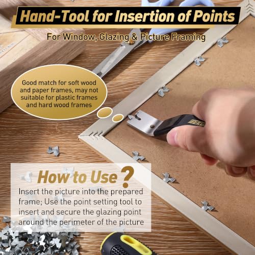 Image of Feekoon Glazier Point Driver with 100 Push Points, Black