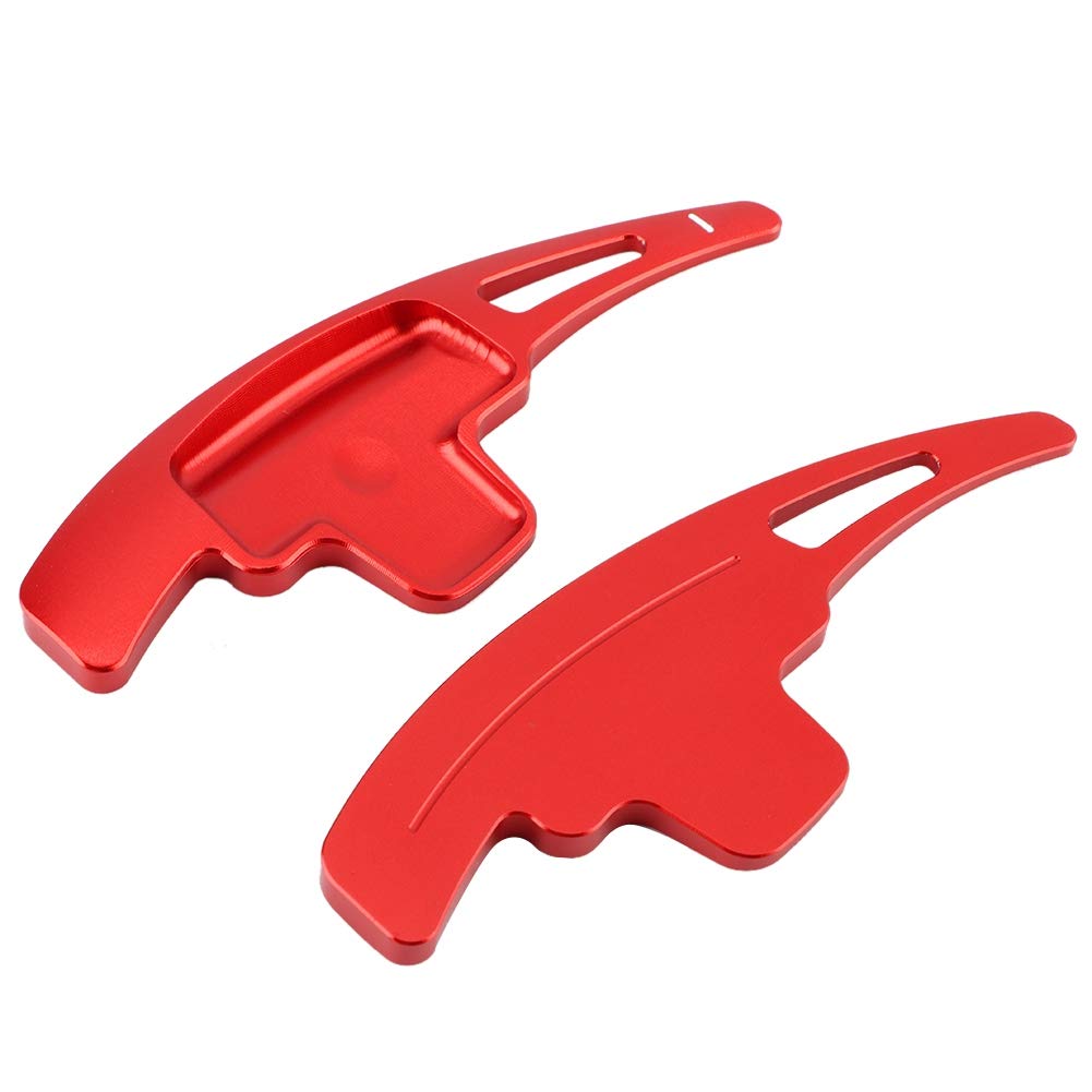 Dioche Palette d'extension de Palette￼ Extensions de Palettes de Changement de Vitesse de Volant de Voiture en Aluminium 2014 pour Classe ABER (rouge)