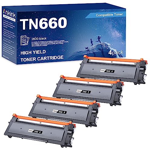 Image of Compatible TN660 Toner Cartridge Replacement for Brother TN630|Black,4 Pack