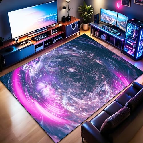 Tapis à poils courts gaming 140x190cm lavable et ultra résistant pour fauteuil - 2
