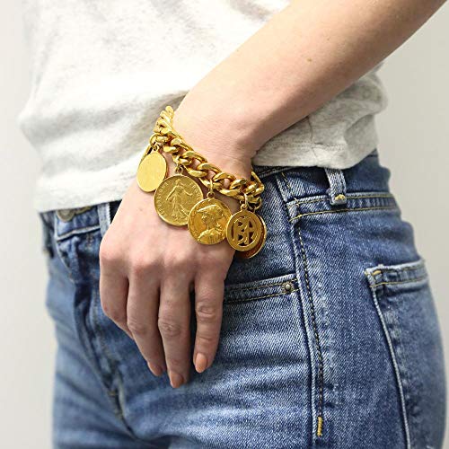Ben-Amun Moroccan Coin Bracelet, 24K Gold Plated, Vintage Fashion Jewelry for Women, Hand Made in New York, USA, One Size2