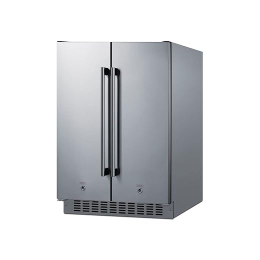 Summit Appliance FFRF24SSCSS 24" Wide Built-In Refrigerator-Freezer, 3.78 cu.ft. Capacity, Open Door Alarm, Hight Temperature Alarm, Stainless Steel Exterior, Digital Thermostat, Frost-free Operation