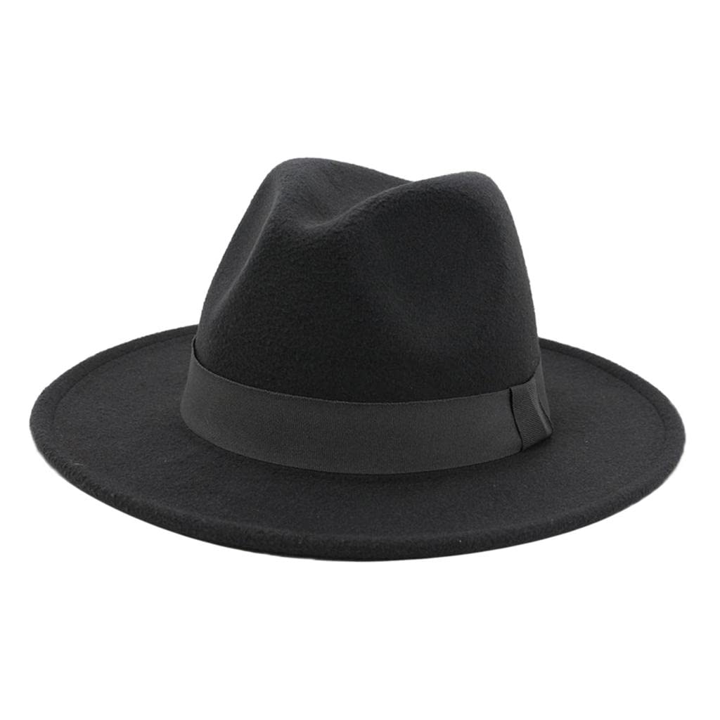Perfeclan Sombrero Fedora de Moda para Hombre, Cinturón Transpirable, ala, Fieltro, Invierno